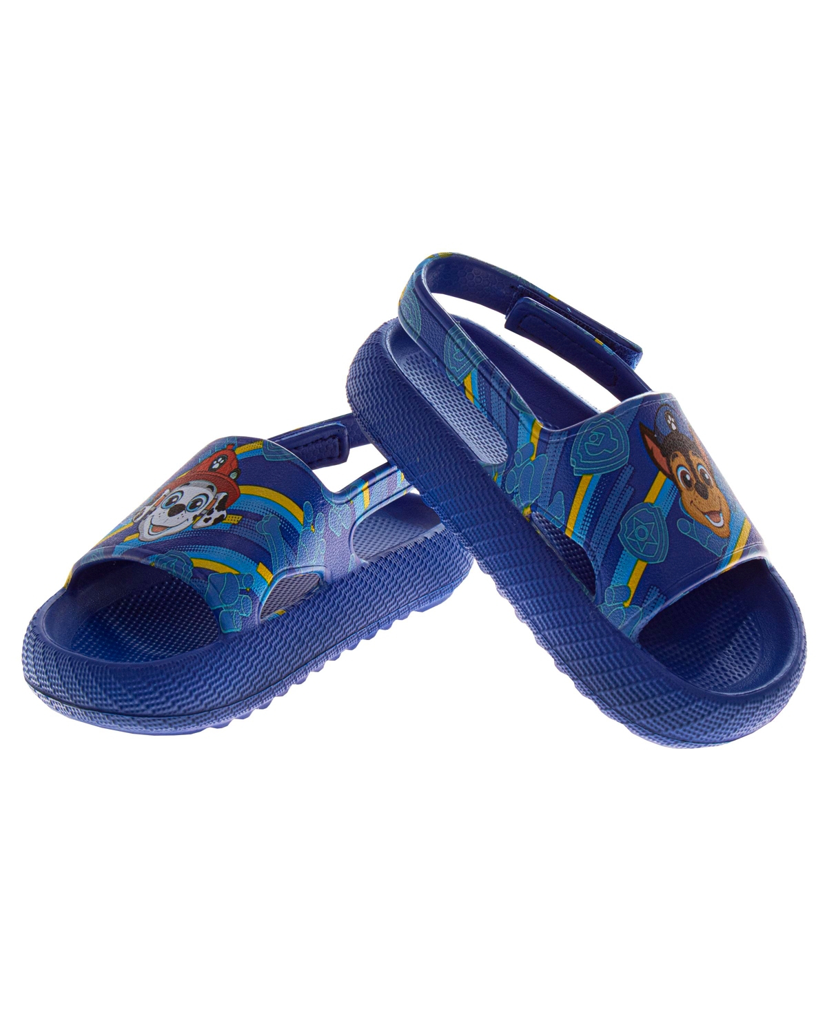 Nickelodeon Toddler Boys Patrol Hook And Loop Backstrap Slides In Blue