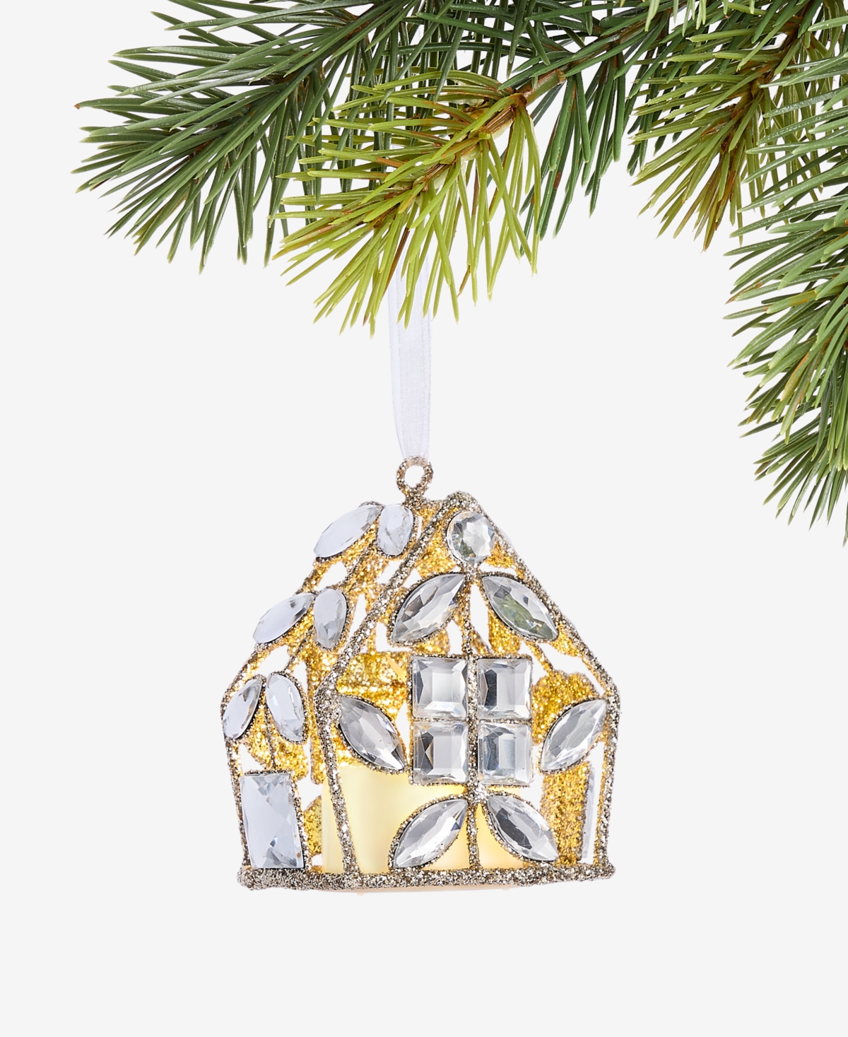 Holiday Lane Jeweled Classics Iron House Ornament, Macy's Exclusive In Multi