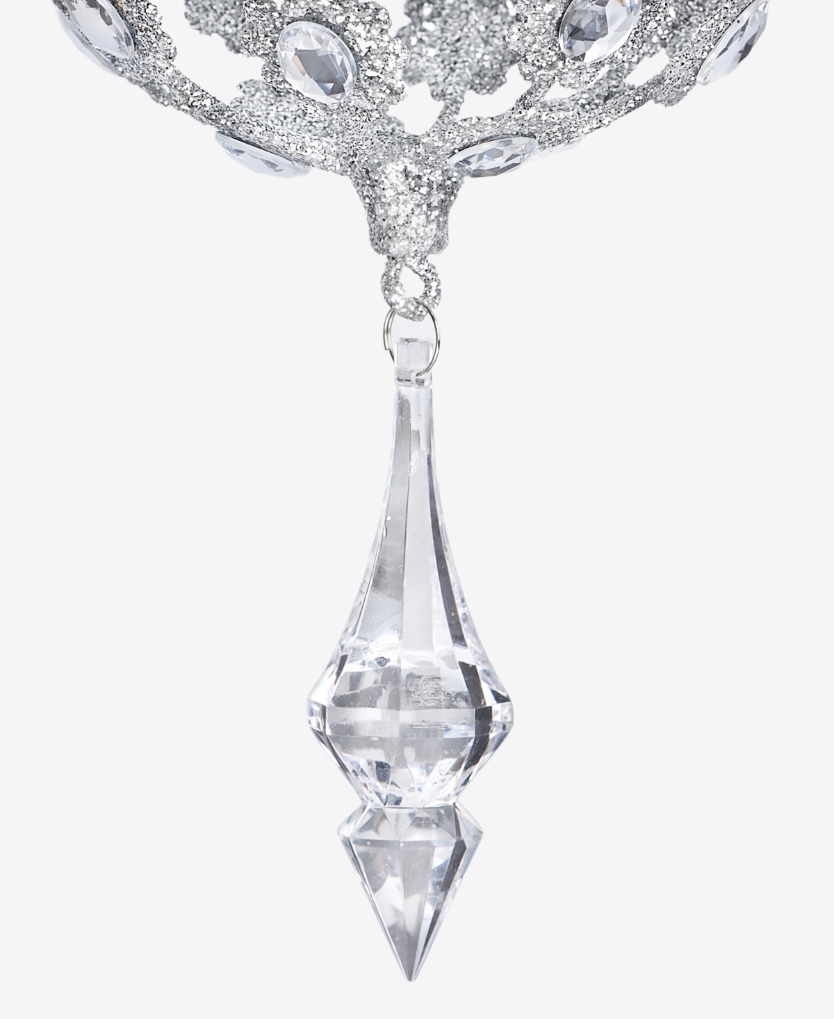 Holiday Lane Jeweled Classics Embellished Ball Ornament, Macy's Exclusive In Transparent