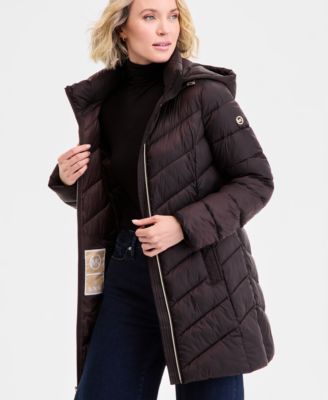 Petite Hooded Packable Puffer Coat, Exclusively at Macy's