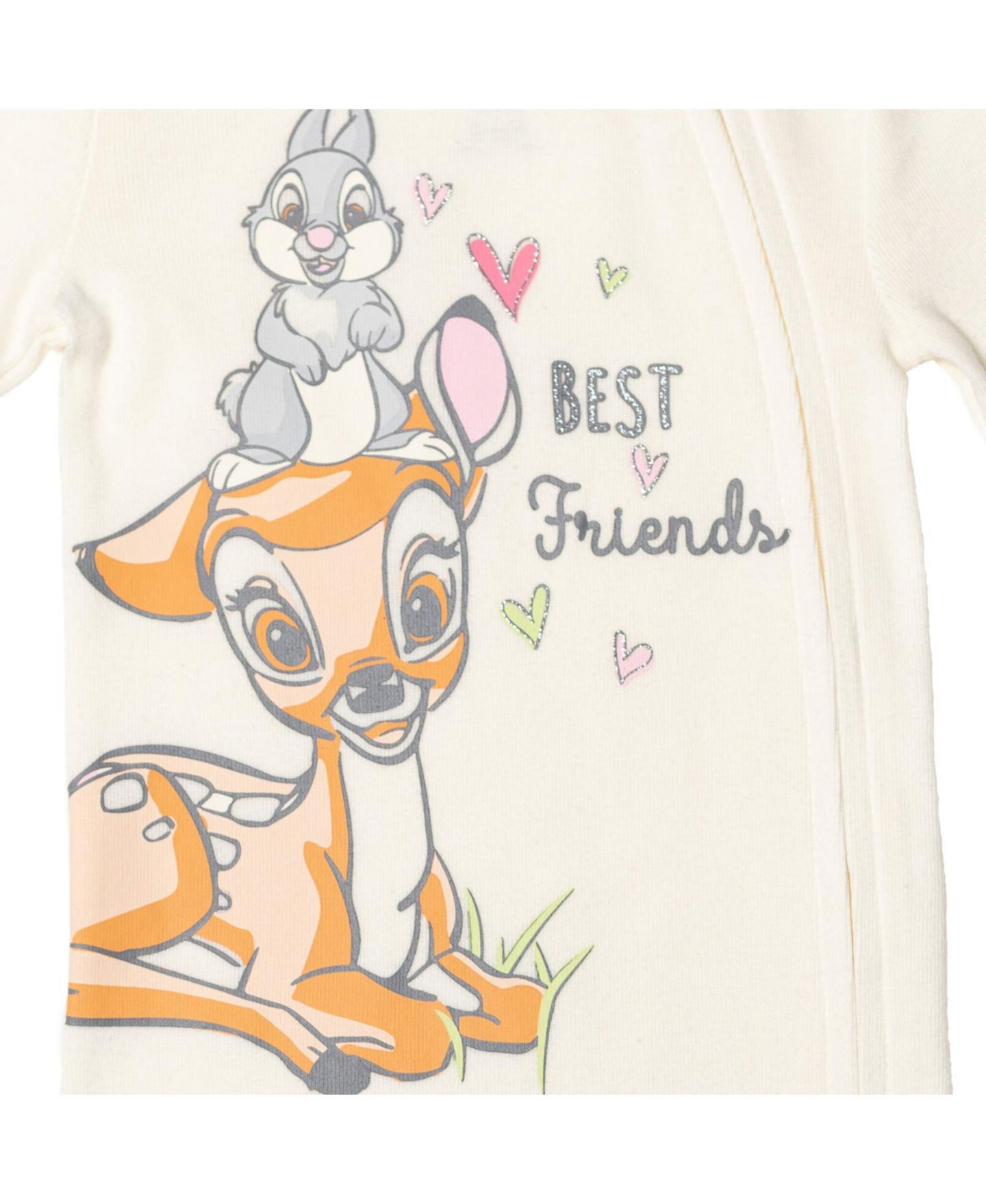 Комбинезоны Bambi 101 Dalmatians 3 Pack Sleep N' Play Coveralls для девочек-малышей, цвет: Белый / Розовый — фото 5