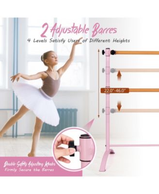 Portable Freestanding Double Ballet Barre for Home Dance and Stretching