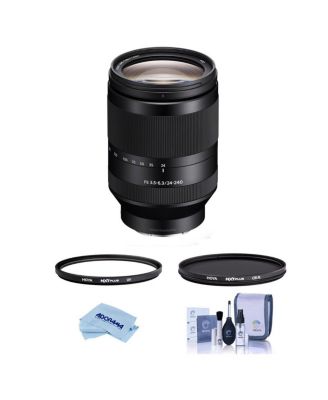 FE 24-240mm f/3.5-6.3 OSS Lens for Sony E, Bundle with Tiffen 72mm UV and CPL Filters