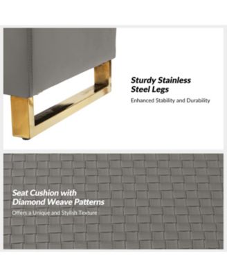 Flora Modern 60" Wide Storage Bench with Two Ottomans