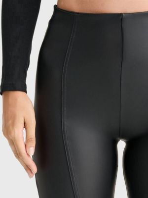 Women's Faux Leather High-Rise Sculpting Super Flares