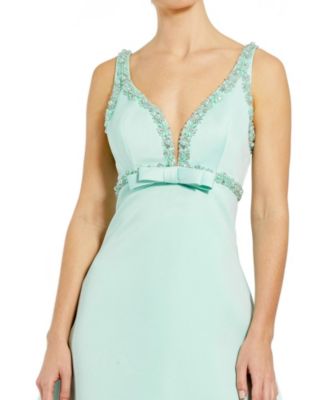 Mac Duggal Women's Hand Beaded Detail A-Line Mini Dress - Macy's