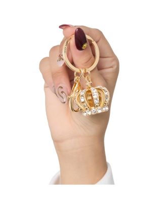 Crystal Crown Keychain – Elegant Gold Accessory