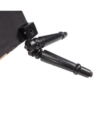 Accent Bench with Legs and Abstract Stripe Dot Upholstery for Living Room