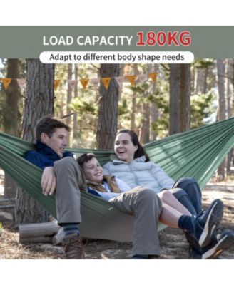 Swing Hammock 1-Person Camping Hammock Sturdy Portable Durable Swing 180kg Load Capacity for Outdoor, Trekking, Travelling, Garden