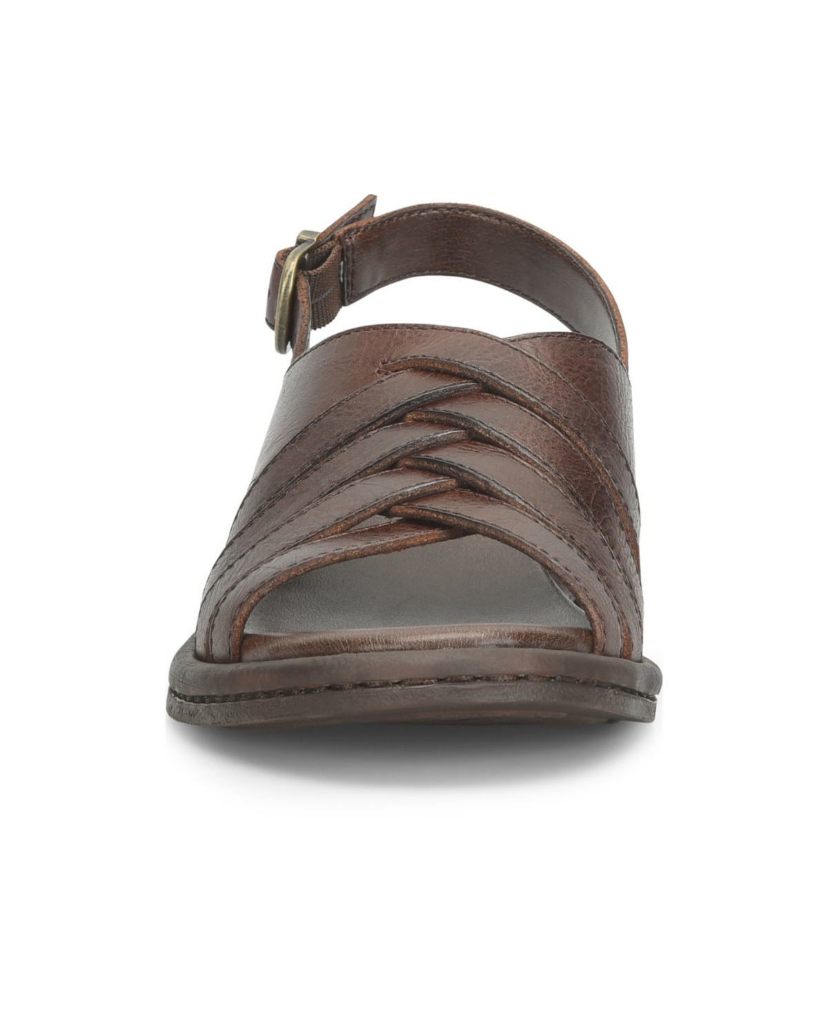 Born Women's Remy Round Toe Flat Sandals In Brown Bark
