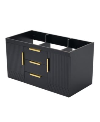 36" Wall-Mounted Bathroom Vanity with 2 Drawers