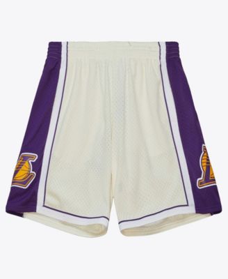 Mitchell & Ness - Men's Cream Los Angeles Lakers 2009/10 Hardwood Classics Team Color Swingman Shorts
