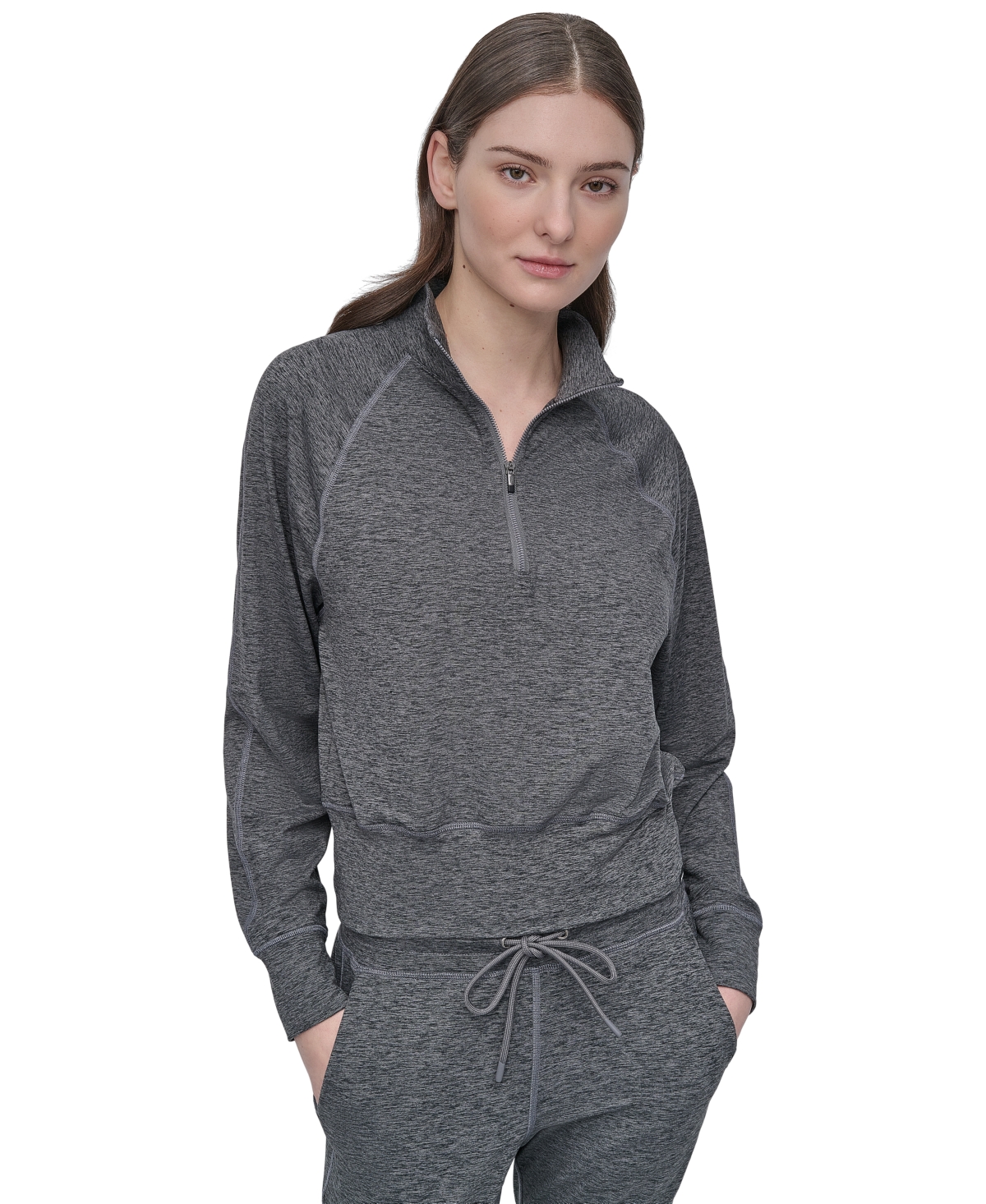 Dkny Space Dye Half Zip Sweatshirt