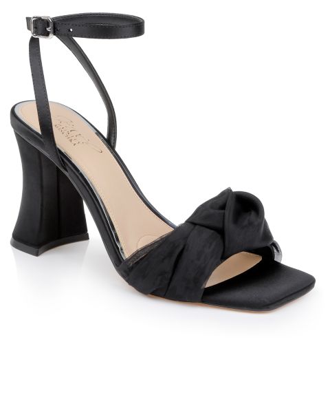 Женские сандалии Jewel Badgley Mischka Fayola Dress Knot, цвет: Чёрный атласный