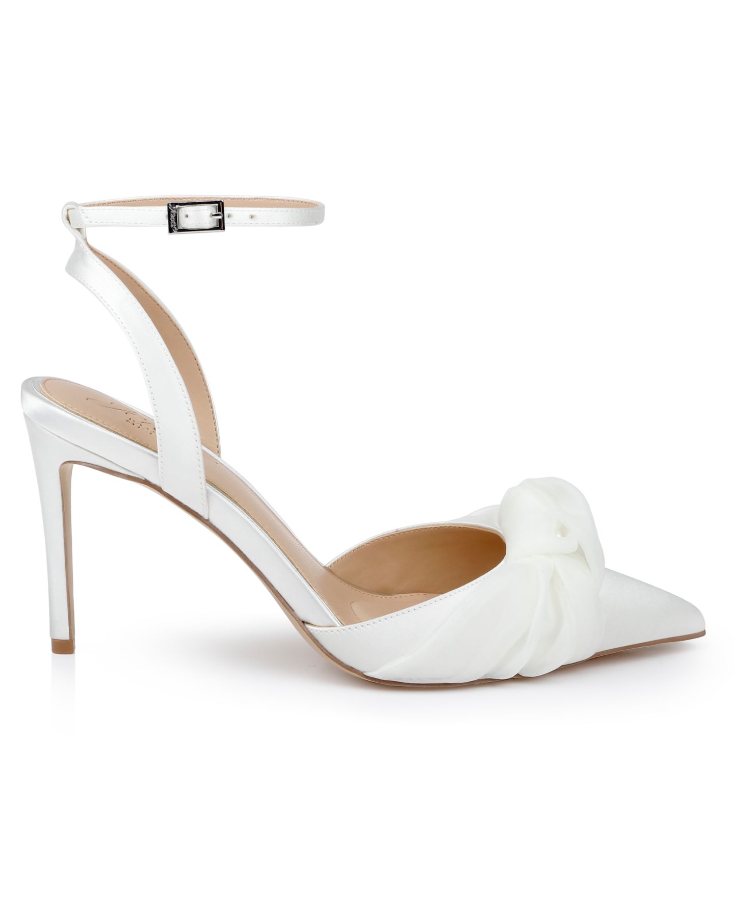 Женские туфли Jewel Badgley Mischka Federica Evening Knot Pumps, цвет: Слоновая кость атласный — фото 2