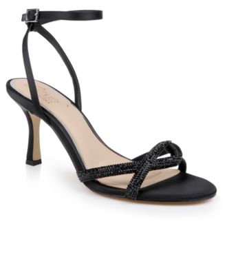 Badgley Mischka Hydee Knot Stiletto Evening Sandals in Metallic