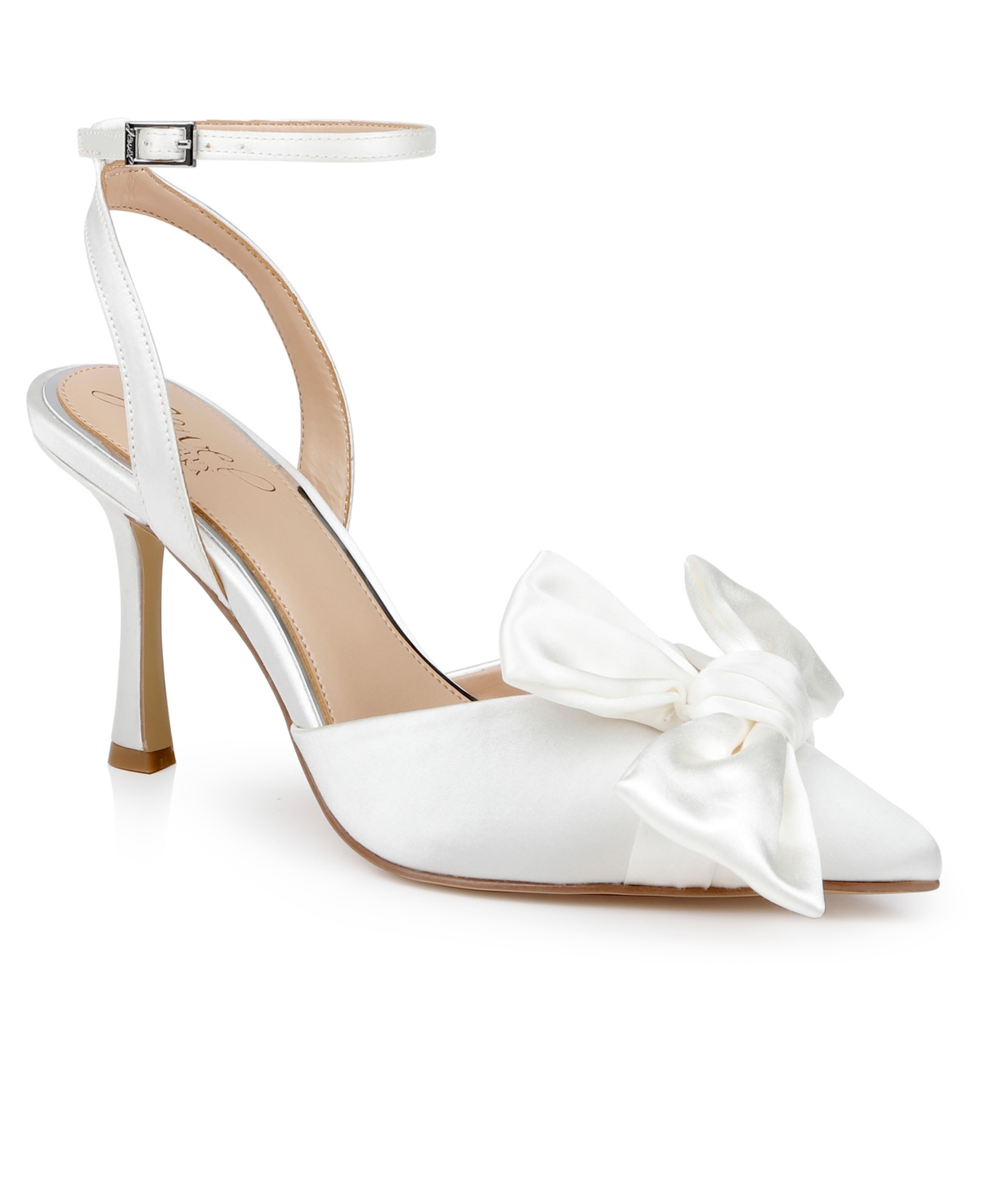 Jewel Badgley Mischka Francine Ankle Strap Pointed Toe Sandal