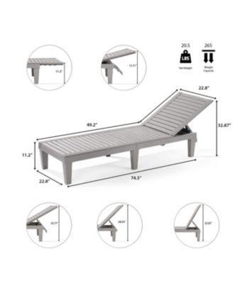 Adjustable & Waterproof Outdoor Patio Chaise Lounge Chairs - 1-Count