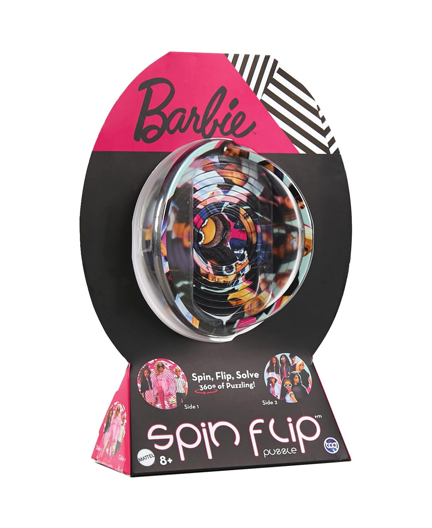 Детские игрушки Spinflip Barbie Fashionista Double-Sided 12-Ring Spin Flip Puzzle, Ages 8+ — фото 4