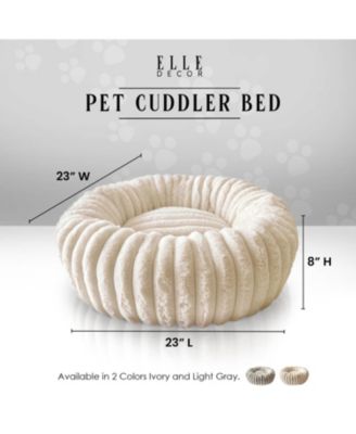 Round Wide Wale Pet Cuddler Bed, Anti-Skid Bottom, Bedding for Dogs and Cats