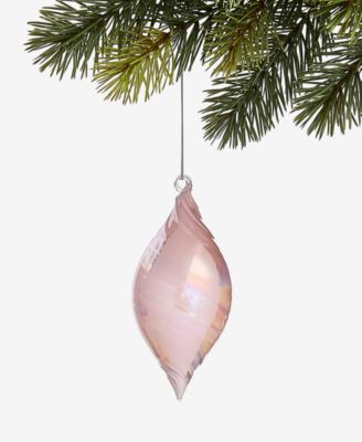 Holiday Lane - Pastel Shine Glass Twist Drop Ornament