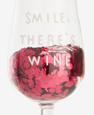 Burgundy Sequin Wine Glass Ornament, Macy's Exclusive