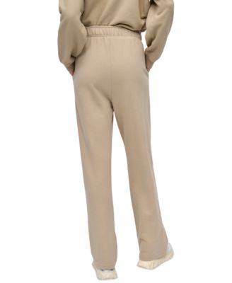 Women's Rhinestone-Logo High-Rise Straight-Leg Pants