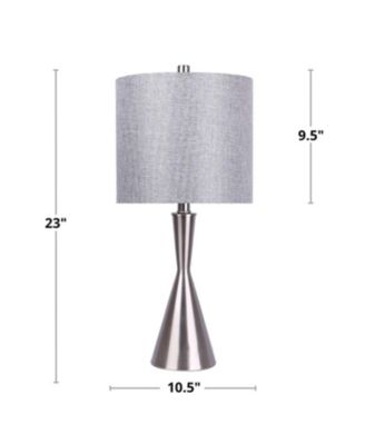 23" Metal Gemma Contemporary Table Lamp, Set of 2