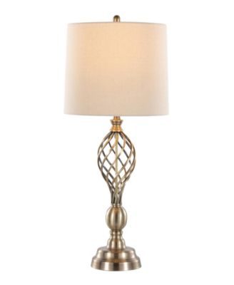 29" Metal Linx Twist Contemporary Table Lamp, Set of 2