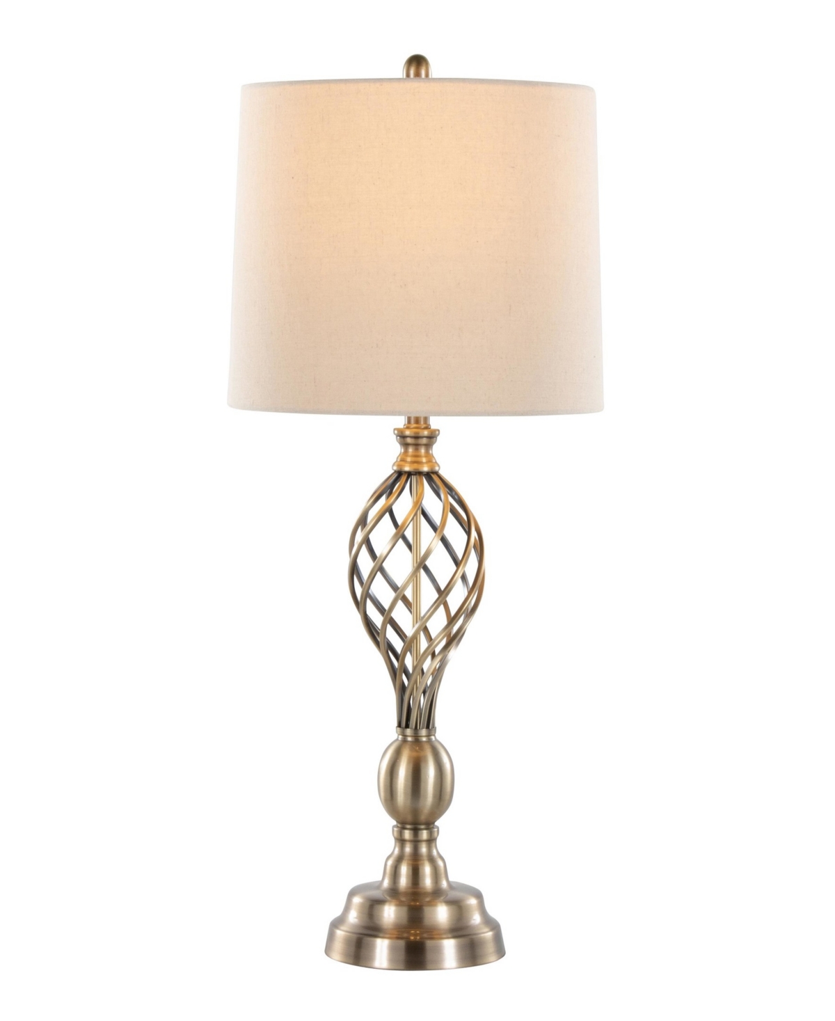 Lumisource 29" Metal Linx Twist Contemporary Table Lamp, Set Of 2 In Gold