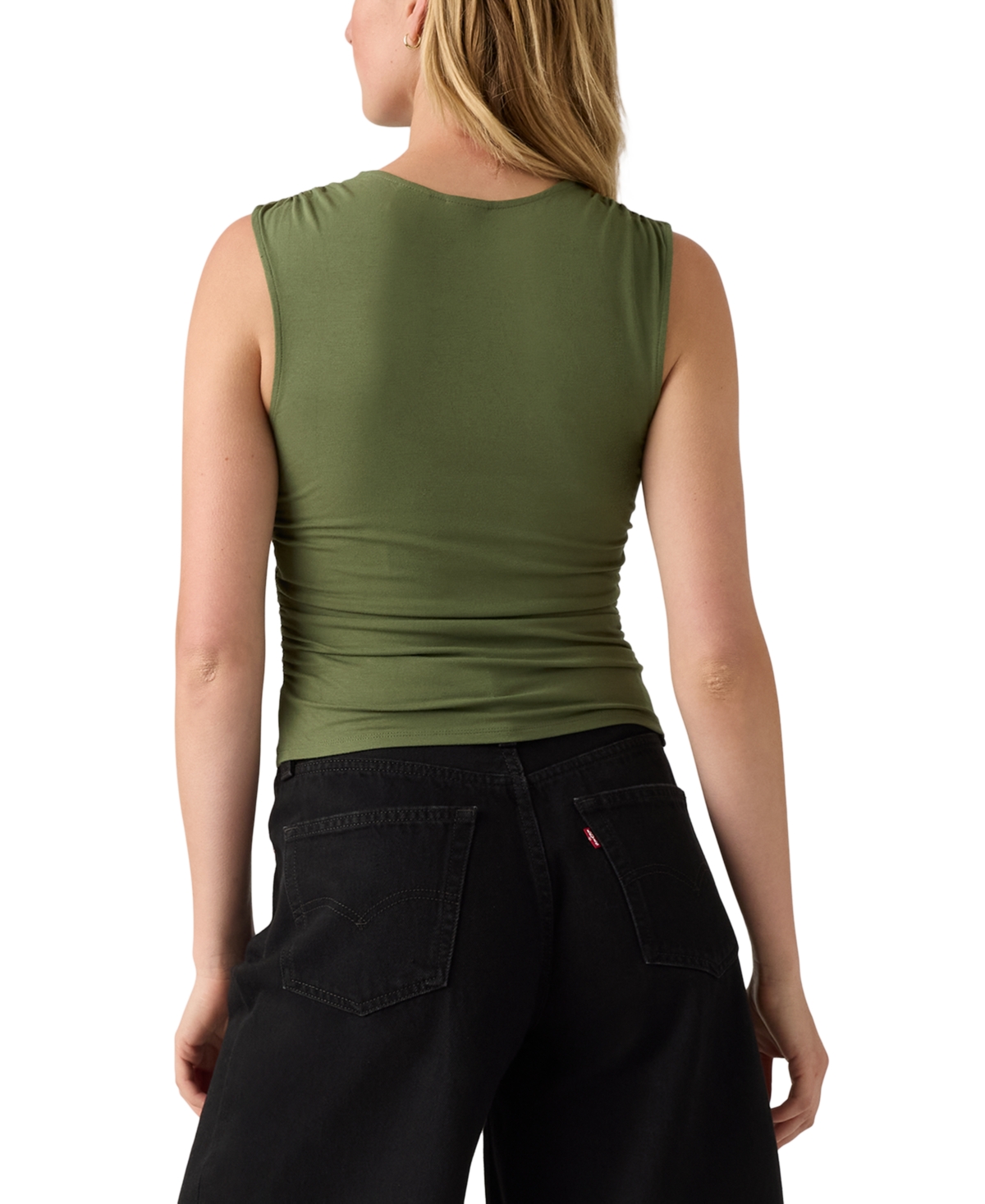 Levi's Premium Women's Crystal Ruched Sleeveless Top