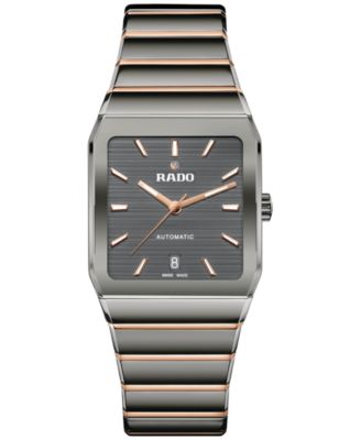 Rado - Unisex Swiss Automatic Anatom Rose Gold PVD Stainless Steel & Gray Ceramic Bracelet Watch 33mm