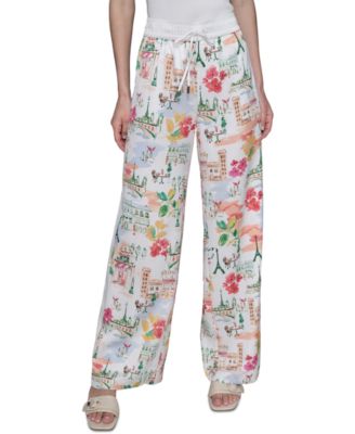 Women's Printed Pull-On Pants