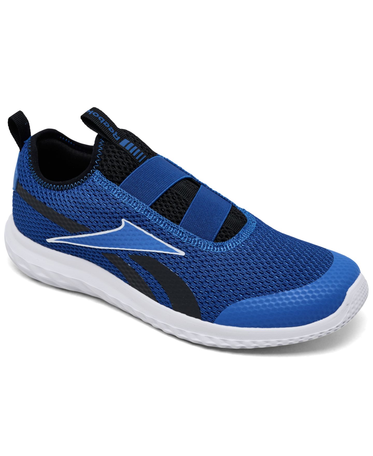 Кроссовки Reebok Rush Runner Slip-On Running для мальчиков, цвет: Синий / Чёрный — фото 1