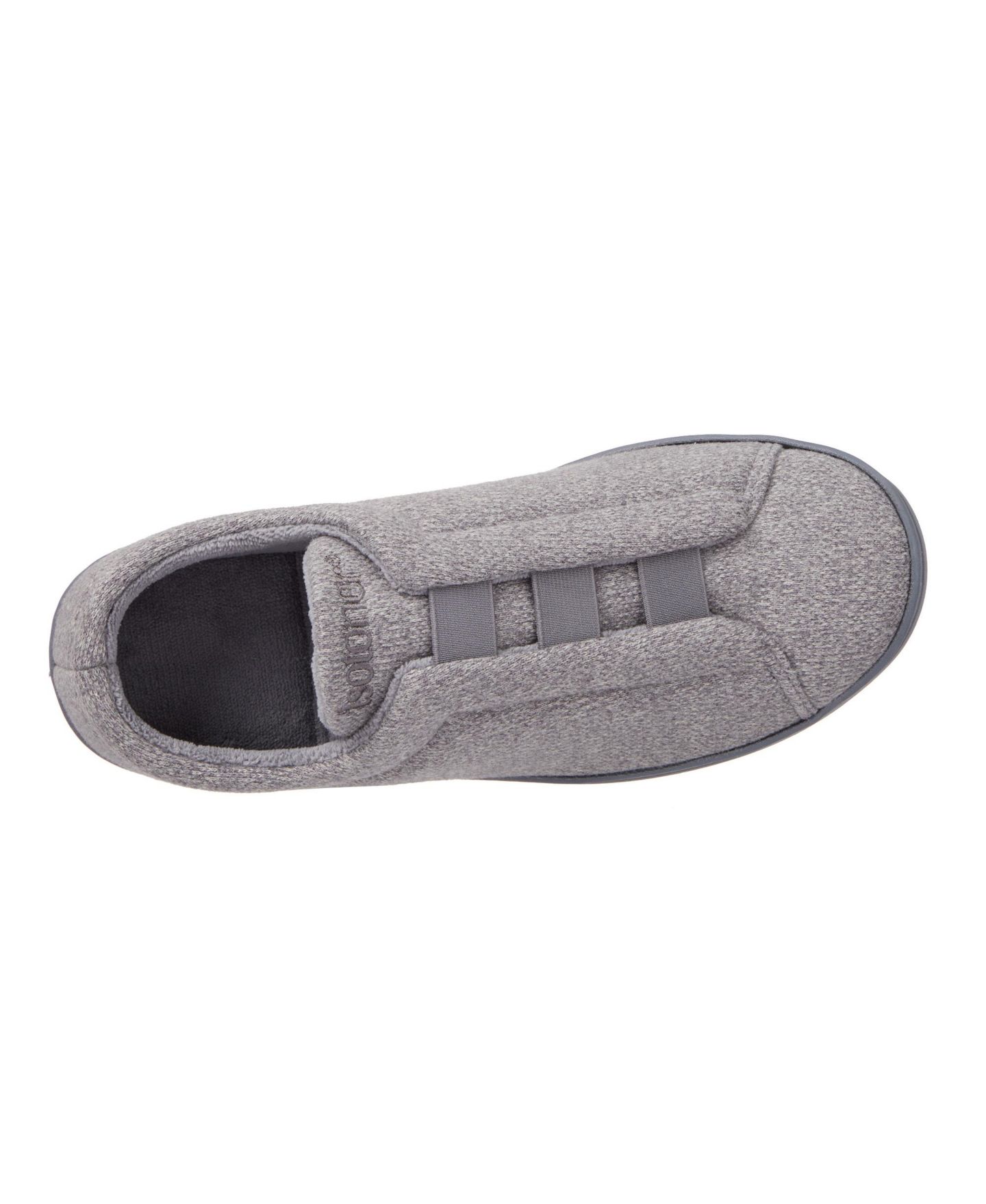 Мужские тапочки Isotoner Heathered Knit Brady Closed Back Slippers, цвет: Пепельный — фото 4