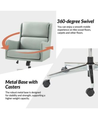 Zaysean Modern Faux Leather Tilting Executive Office Chair