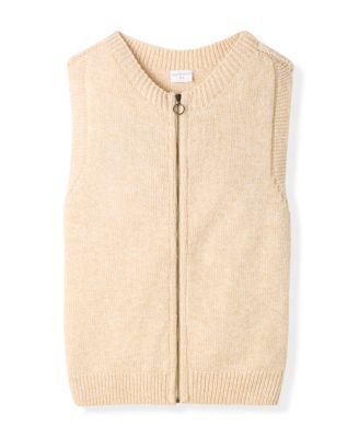 Women's Zip Through Sleeveless Cardigan