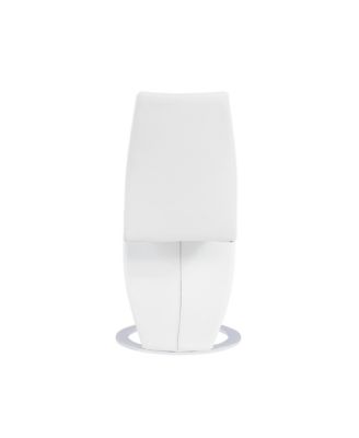 Faux Leather Dining Chairs Set of 2 Upholstered Parsons Style for Home or Office