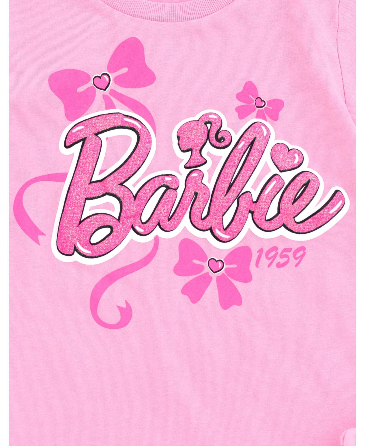 Barbie Little Girls Peplum T-Shirt and Shorts Outfit Set