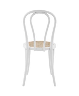 Set of 2 Cane Dining Side Chairs with Vintage Look for Home Decor