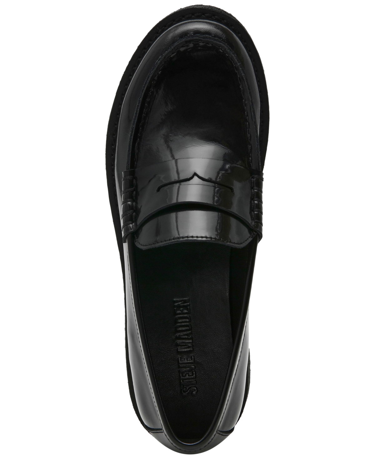 Steve Madden Women's Langsten Lug-sole Tailored Loafers In Black