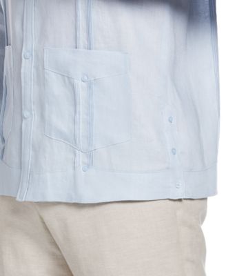 Men's 100% Linen Long Sleeve 4 Pocket Guayabera Shirt