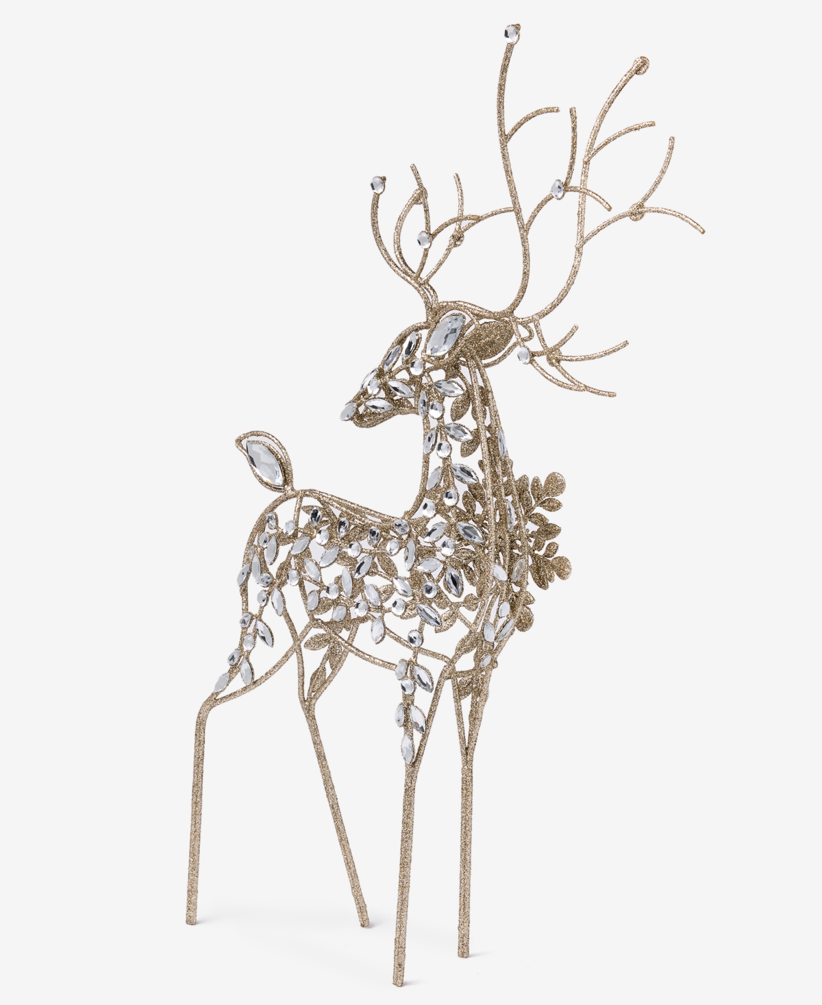 Holiday Lane Opulence Iron And Gem Deer Figurine, Macy's Exclusive In Multi