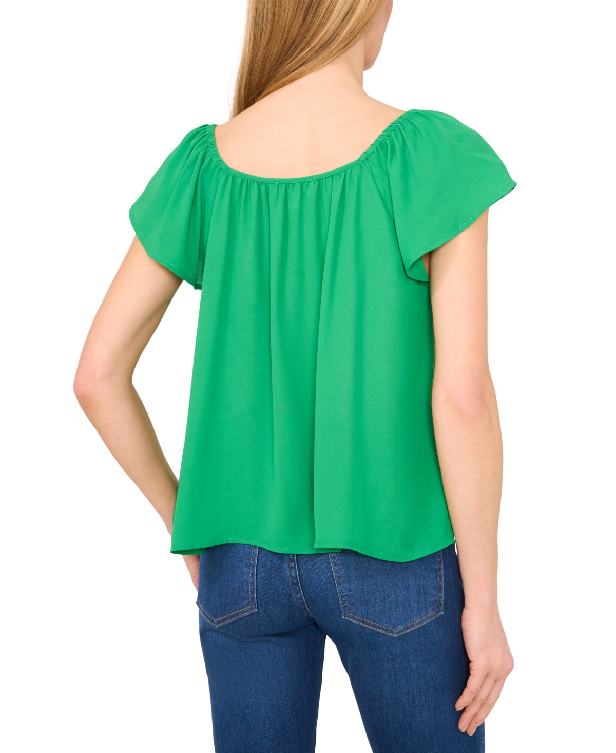 Shop Cece Women's Round-neck Flutter-sleeve Blouse