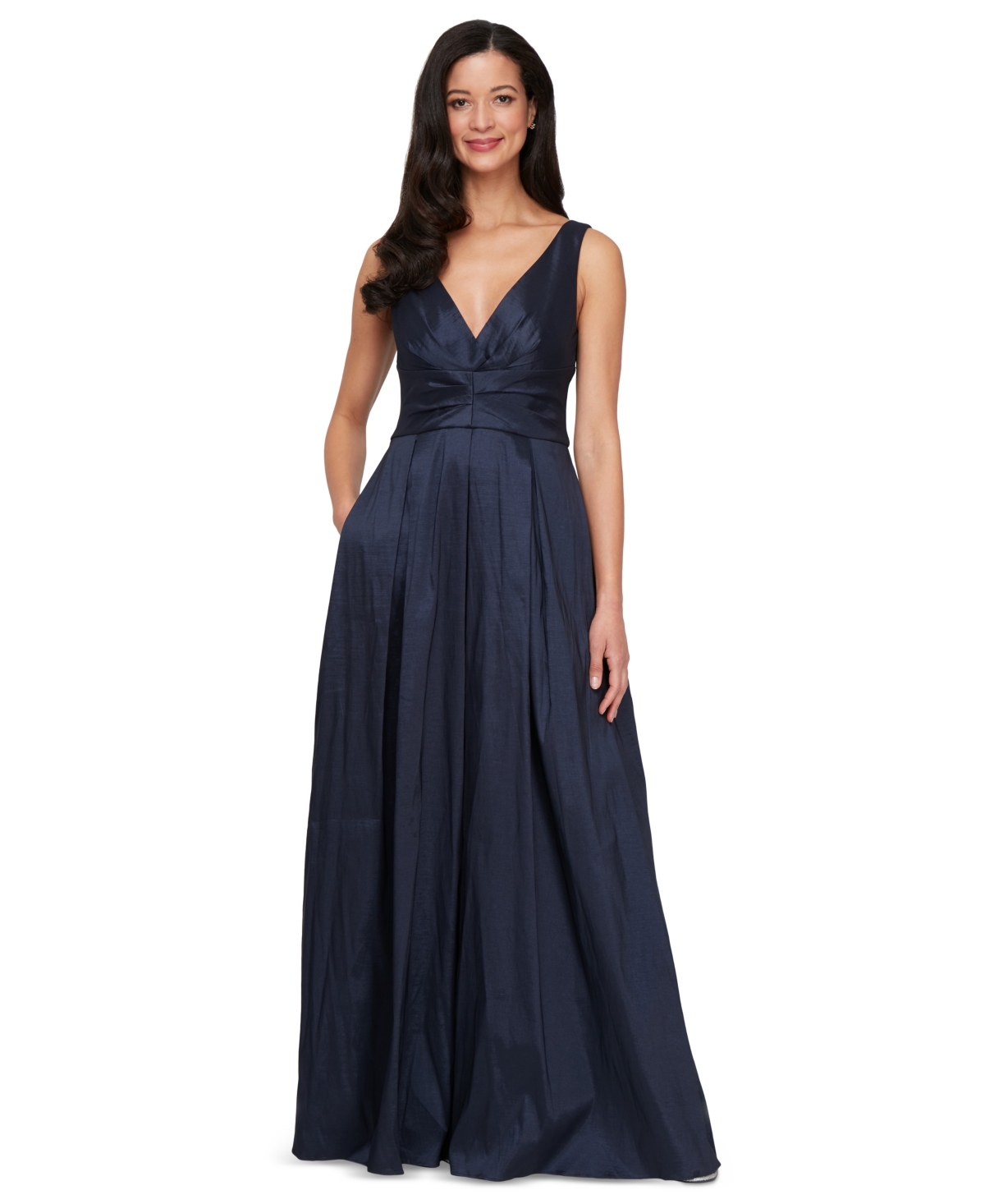Women's Sleeveless V-Neck Gown - Dark Navy