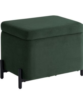 24" Velvet Kyoto Small Storage Ottoman