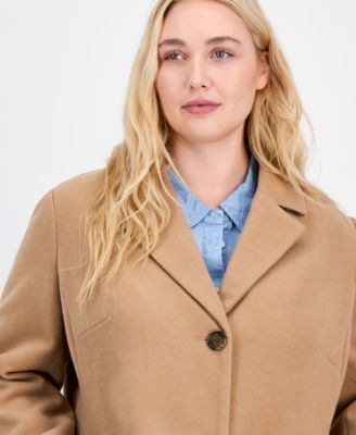 Trendy Plus Size Single-Breasted Walker Coat