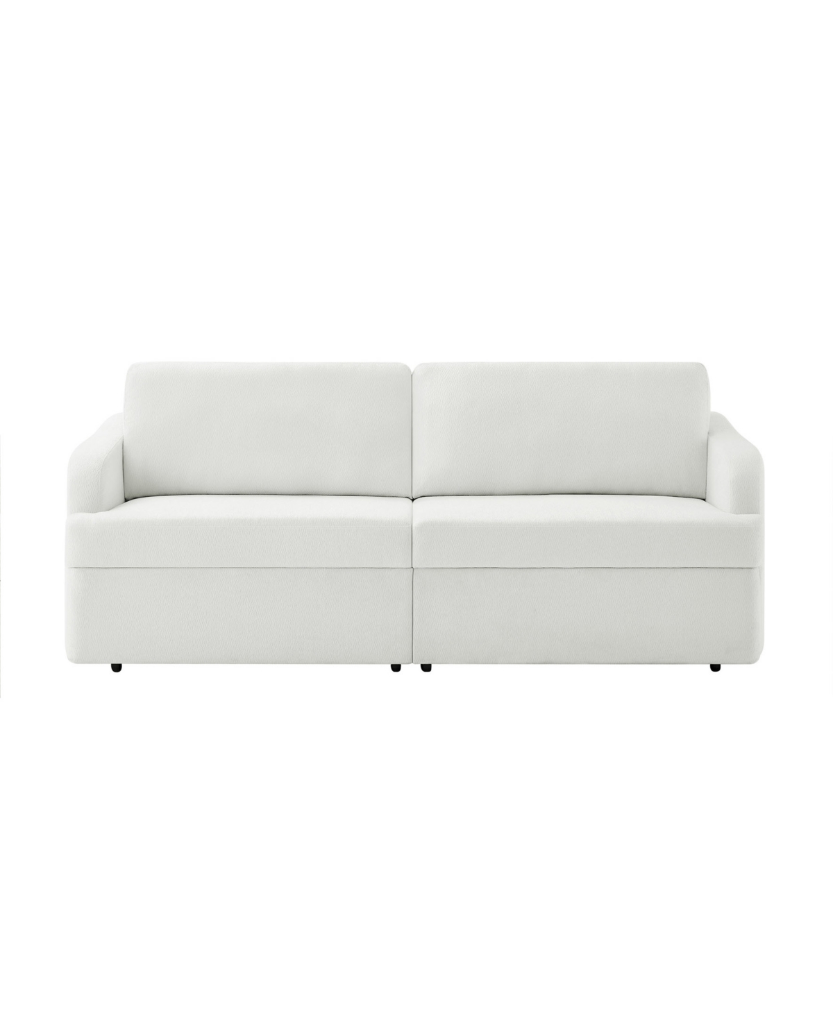 Serta 91.3" Polyester Medford Convertible Sofa In Ivory