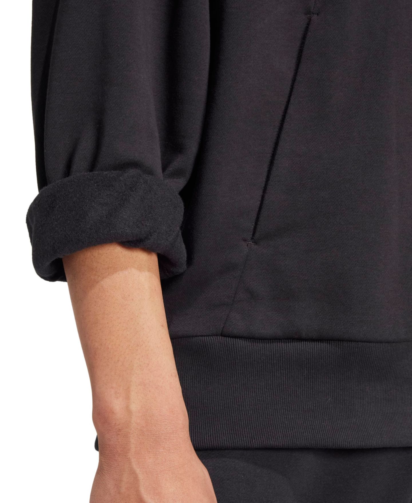 Мужское худи adidas Fleece Hooded, цвет: Чёрный — фото 3