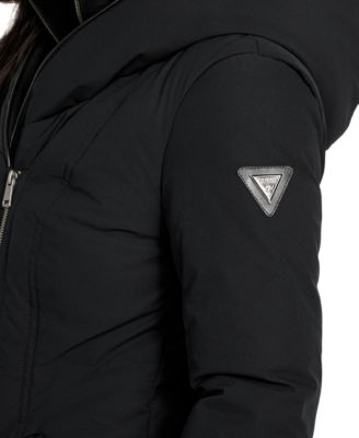 Women's Asymmetric Zip-Front Hooded Puffer Coat